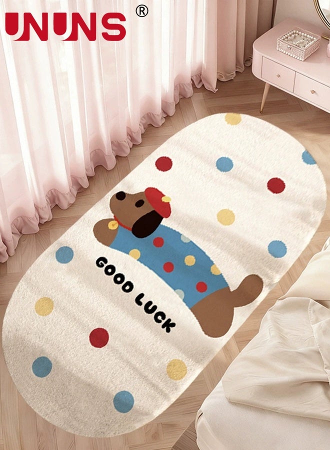UNUNS Bedroom Mat,Cartoon Bedroom Rug,Comfortable And Soft Faux Cashmere Rug,Area Rugs for Bedroom,Cute Carpet Kid Funny Cartoon Rugs,Room Decor(Dog,60*120cm) - Image 2